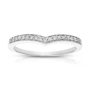 0.18 cttw to 1 cttw Diamond V-Shape Wedding Band in 14k Gold