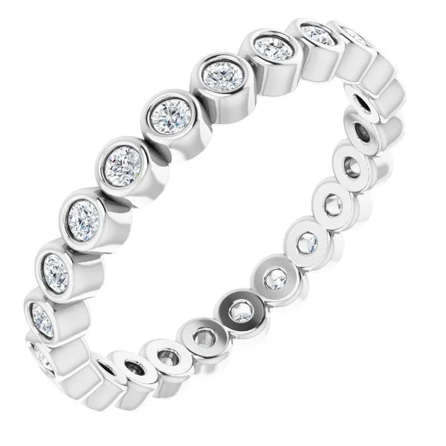 0.37 ct. Round Diamond Bezel Set Eternity Band