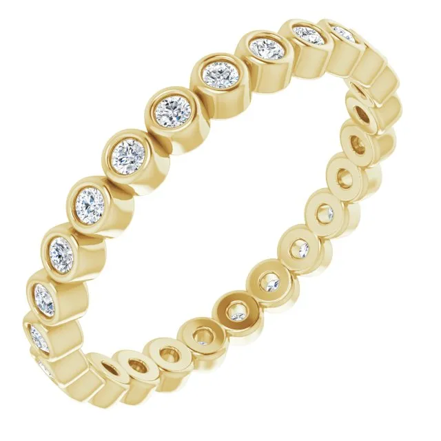 0.37 ct. Round Diamond Bezel Set Eternity Band