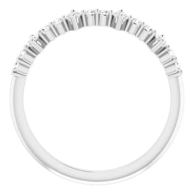 0.41 ct. Marquise And Round Diamond Wedding Band