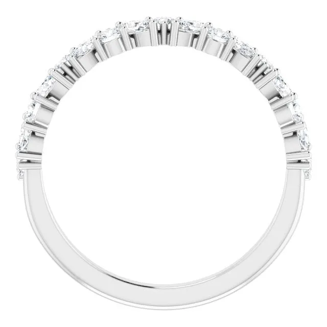 0.50 ct. Prong Set Marquise And Round Diamond Wedding Band