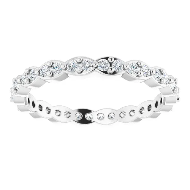 0.54 ct. Round Diamond Stackable Eternity Band