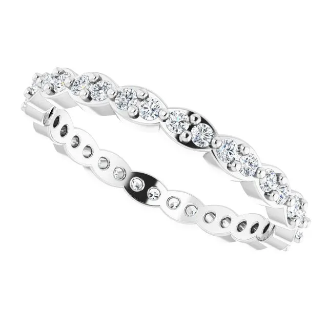 0.54 ct. Round Diamond Stackable Eternity Band
