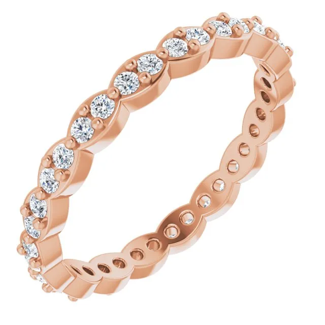 0.54 ct. Round Diamond Stackable Eternity Band