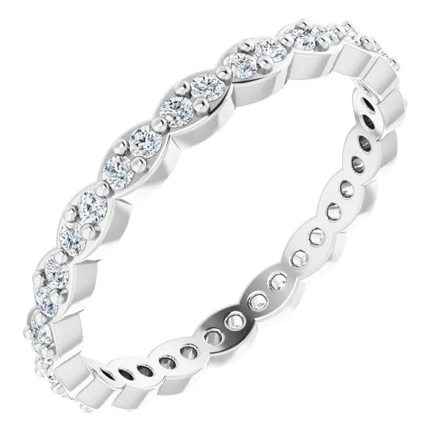 0.54 ct. Round Diamond Stackable Eternity Band
