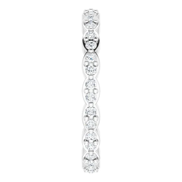 0.54 ct. Round Diamond Stackable Eternity Band