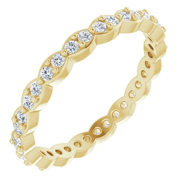 0.54 ct. Round Diamond Stackable Eternity Band