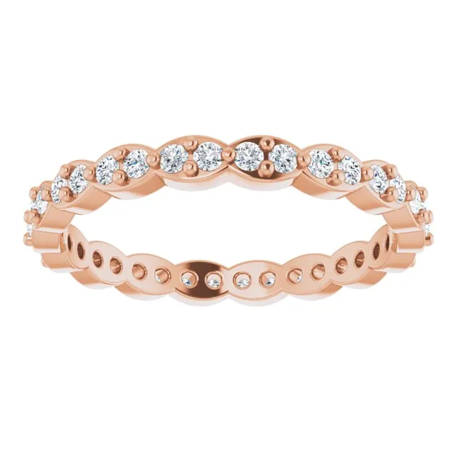 0.54 ct. Round Diamond Stackable Eternity Band