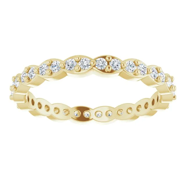 0.54 ct. Round Diamond Stackable Eternity Band