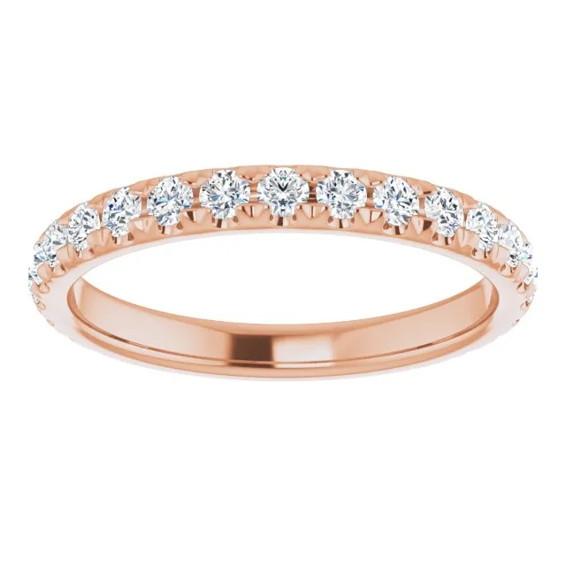 0.62 ct. Round Cut Diamond Comfort Fit Wedding Band