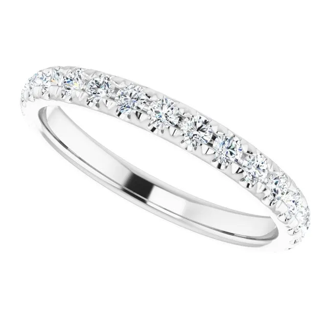 0.62 ct. Round Cut Diamond Comfort Fit Wedding Band
