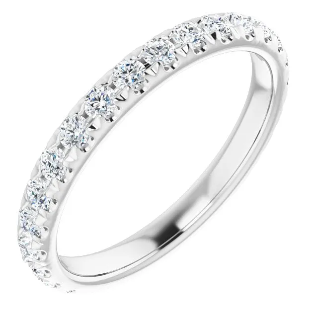 0.62 ct. Round Cut Diamond Comfort Fit Wedding Band