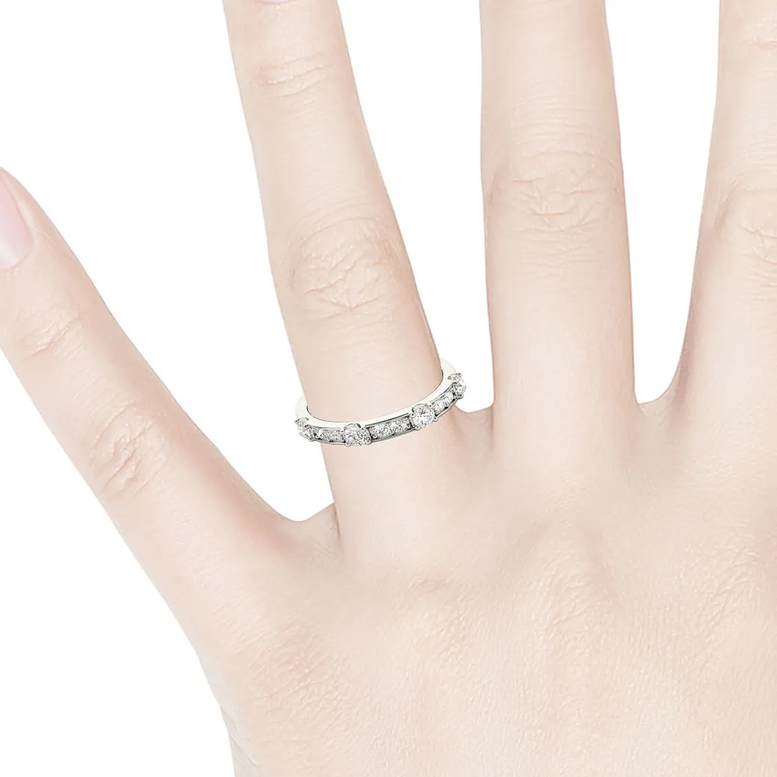 0.65 ctw. Round Diamond Wedding Band