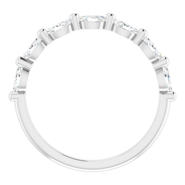 0.70 ct. East West Set Marquise Diamond Shared Prong Wedding Band