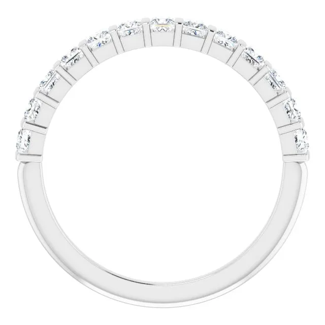0.78 ct. Princess Cut Diamond Wedding Band Bar Set Anniversary Ring