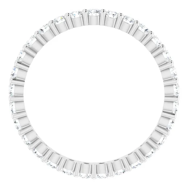 0.87 ct. Round Diamond Delicate Eternity Band