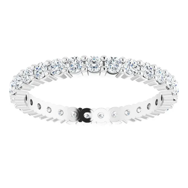 0.87 ct. Round Diamond Delicate Eternity Band