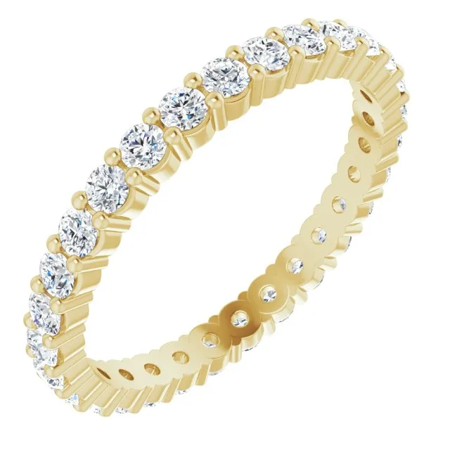 0.87 ct. Round Diamond Delicate Eternity Band