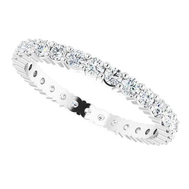 0.87 ct. Round Diamond Delicate Eternity Band