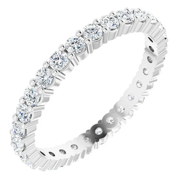 0.87 ct. Round Diamond Delicate Eternity Band