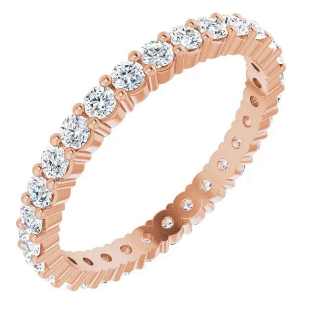 0.87 ct. Round Diamond Delicate Eternity Band