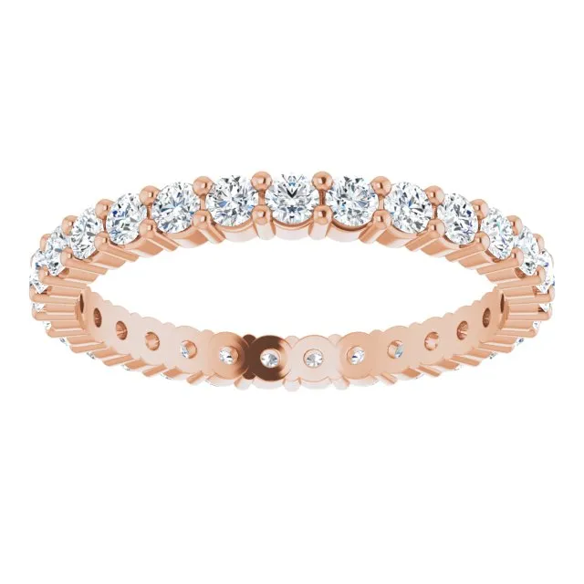 0.87 ct. Round Diamond Delicate Eternity Band