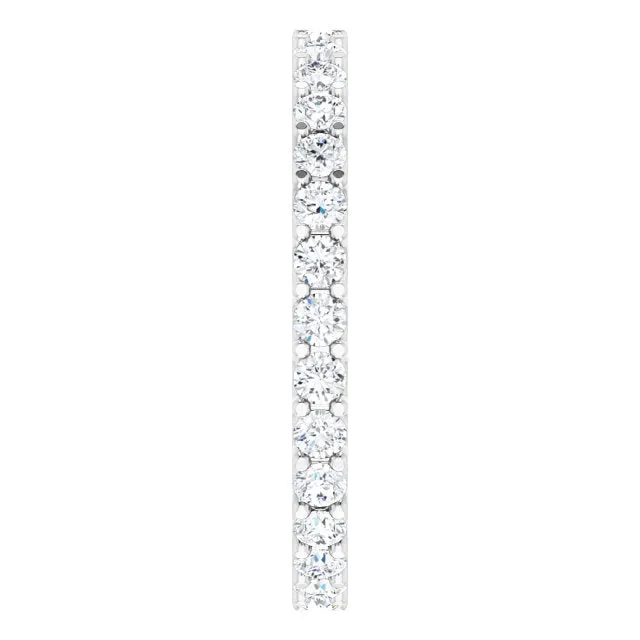 0.90 ct. Round Diamond Eternity Band Trellis Setting