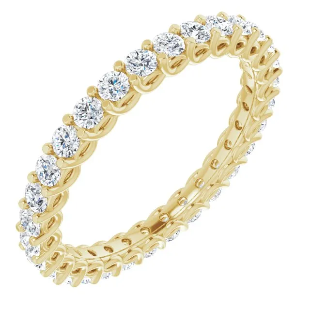 0.90 ct. Round Diamond Eternity Band Trellis Setting
