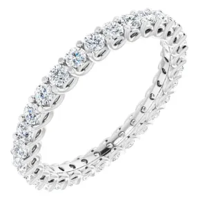 0.90 ct. Round Diamond Eternity Band Trellis Setting