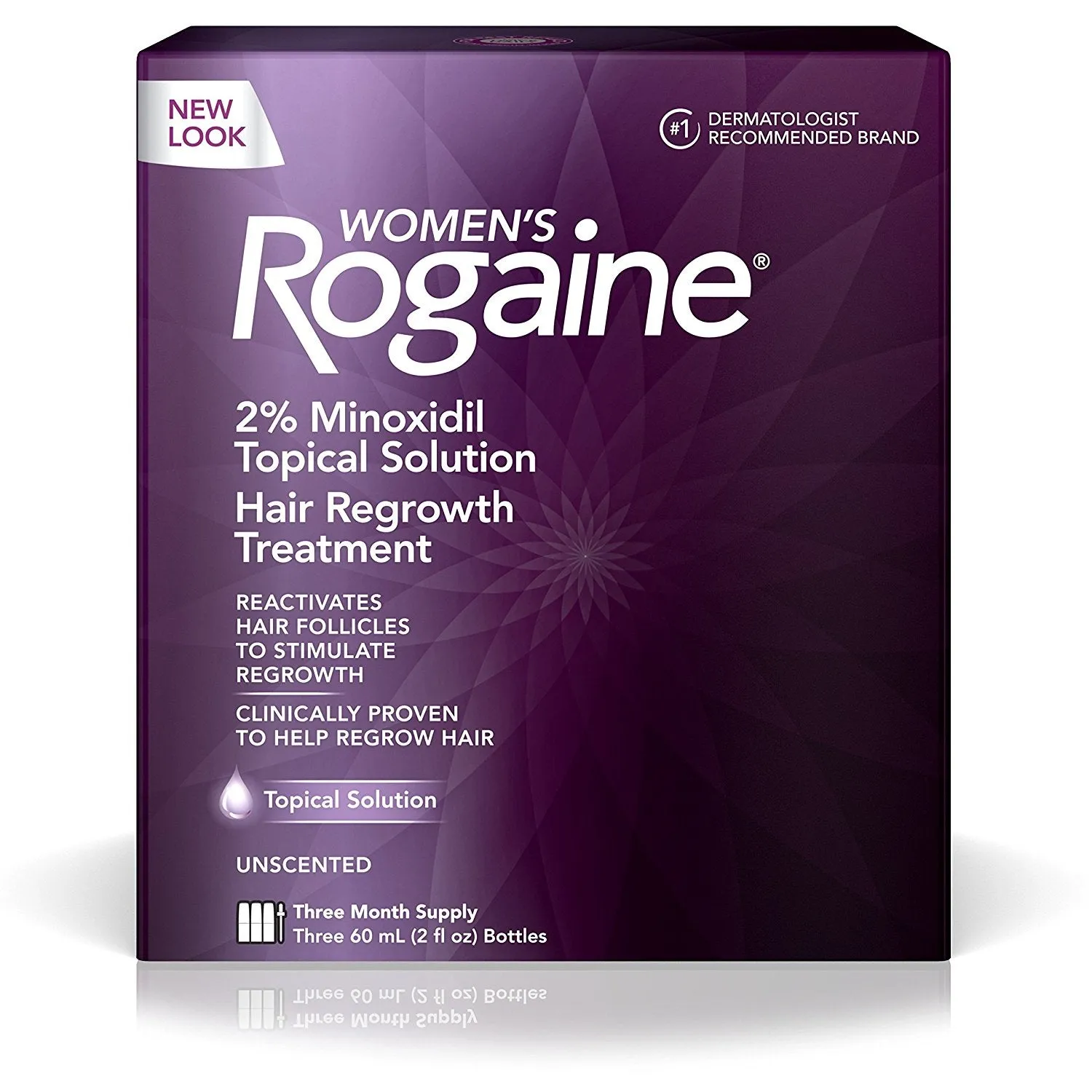 1 Month Supply Women's Rogaine Treatment for Hair Loss and Hair Thinning Minoxidil Solution
