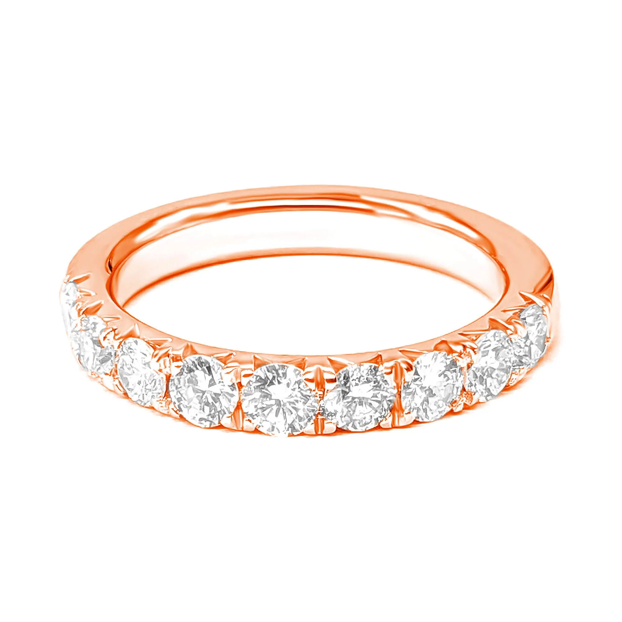 1.00 ct. French Pave Set Round Diamond Wedding Band