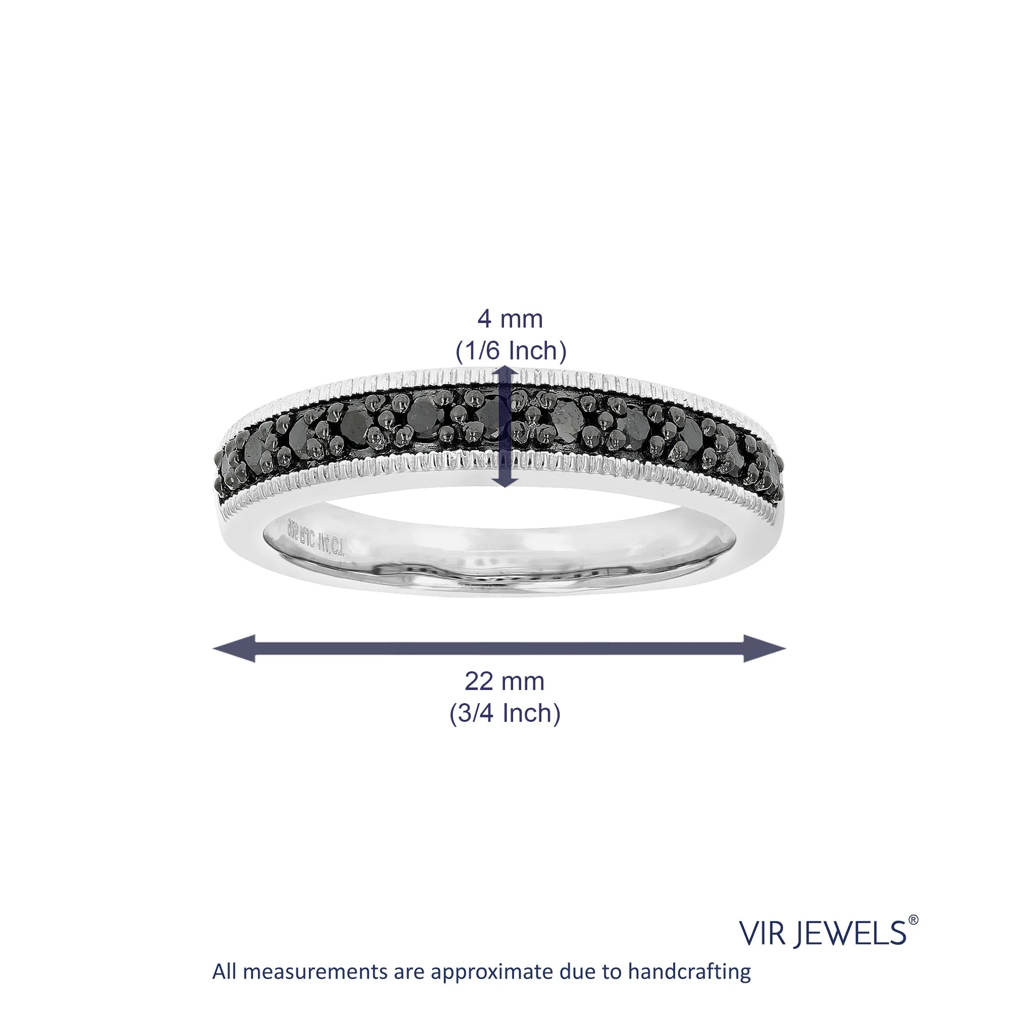 1/4 cttw Black Diamond Wedding Band