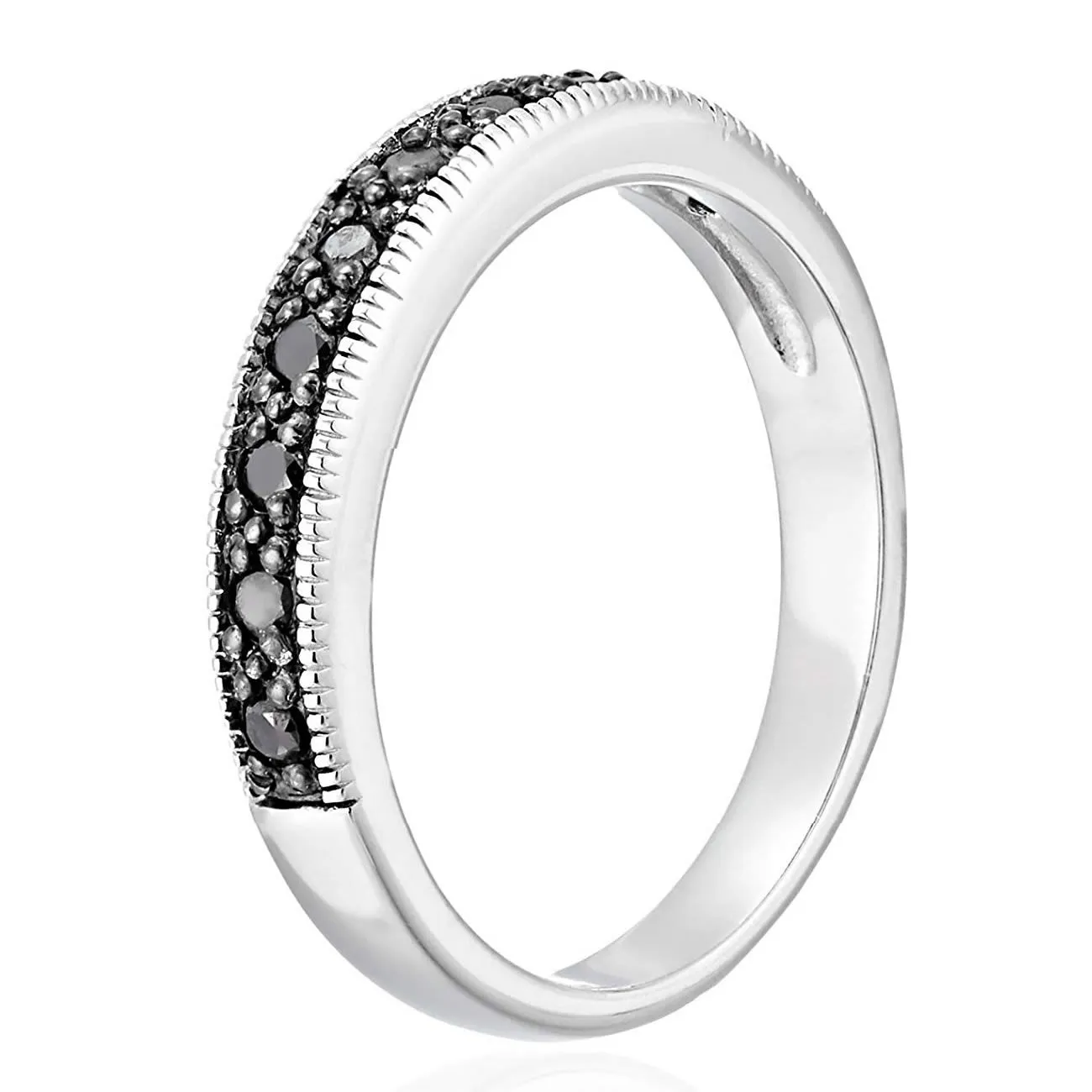 1/4 cttw Black Diamond Wedding Band