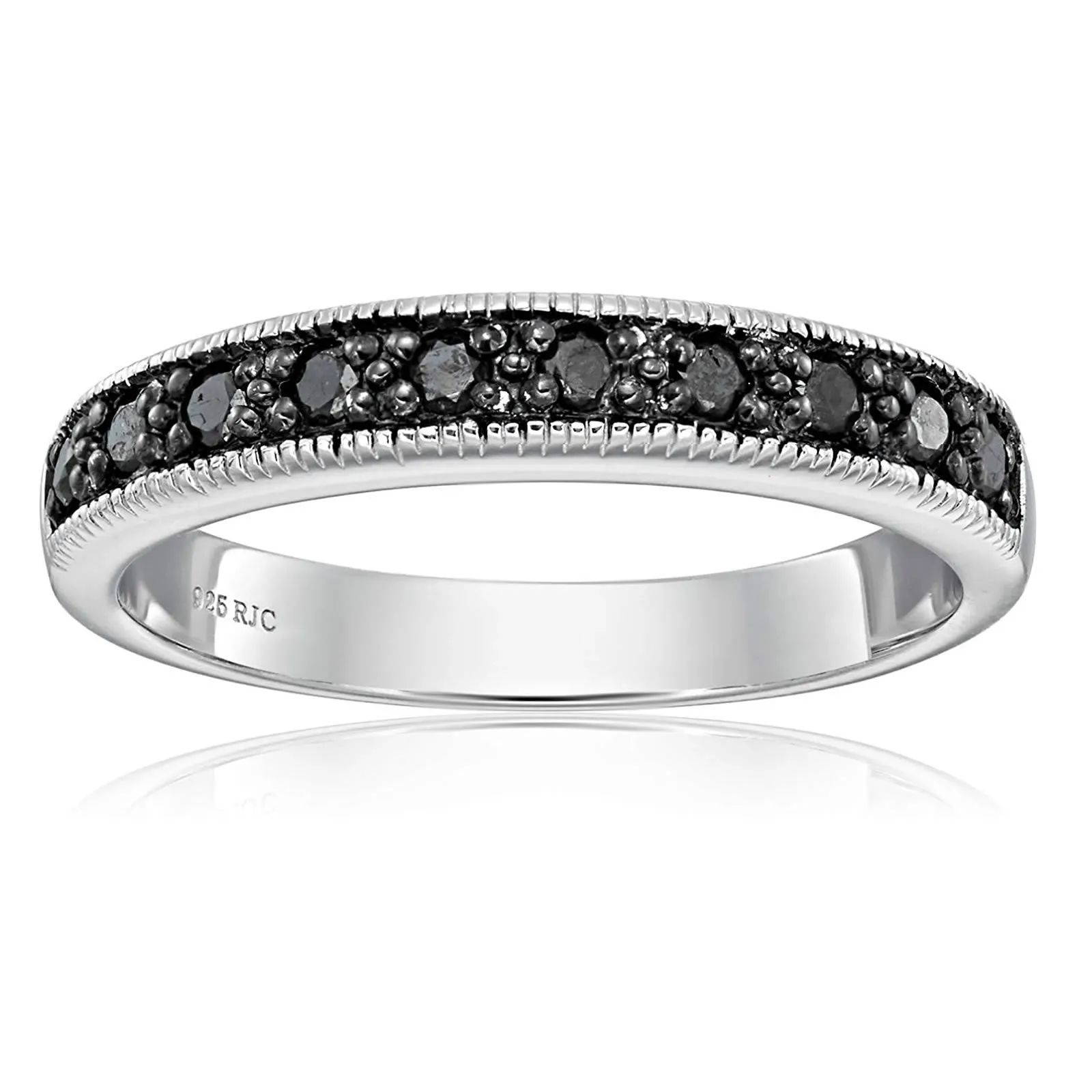 1/4 cttw Black Diamond Wedding Band
