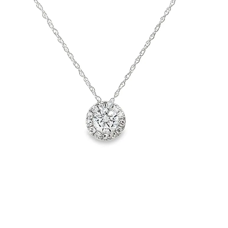 14K White Gold 1.00TDW Lab Grown Diamond Earring & Pendant Set