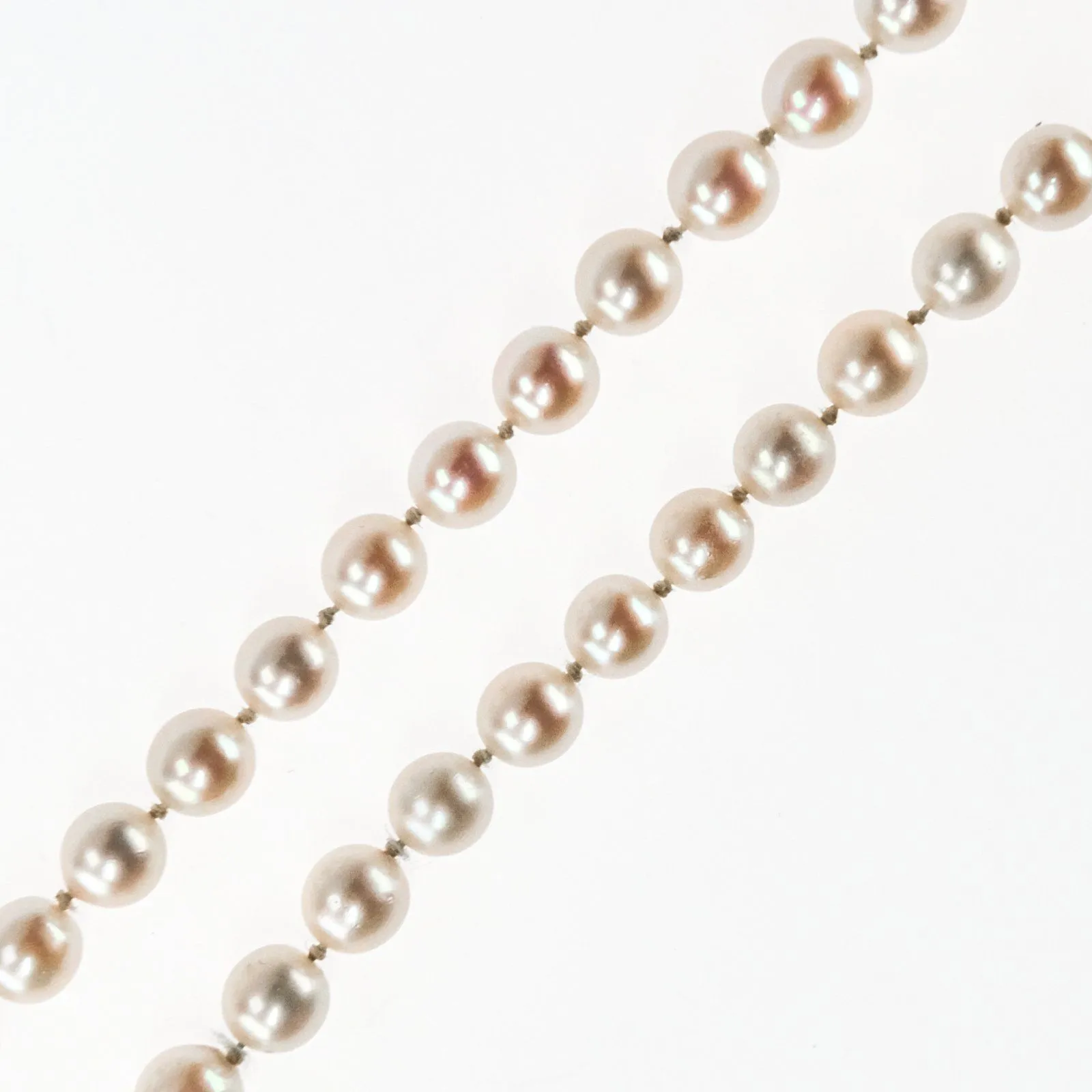 14K White Gold 6.0mm-6.9mm Round Freshwater Pearl Single Strand 16.5" Necklace
