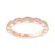 14K White Gold Modern Diamond Stackable Band
