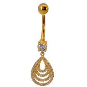 14K Yellow Gold Belly Button