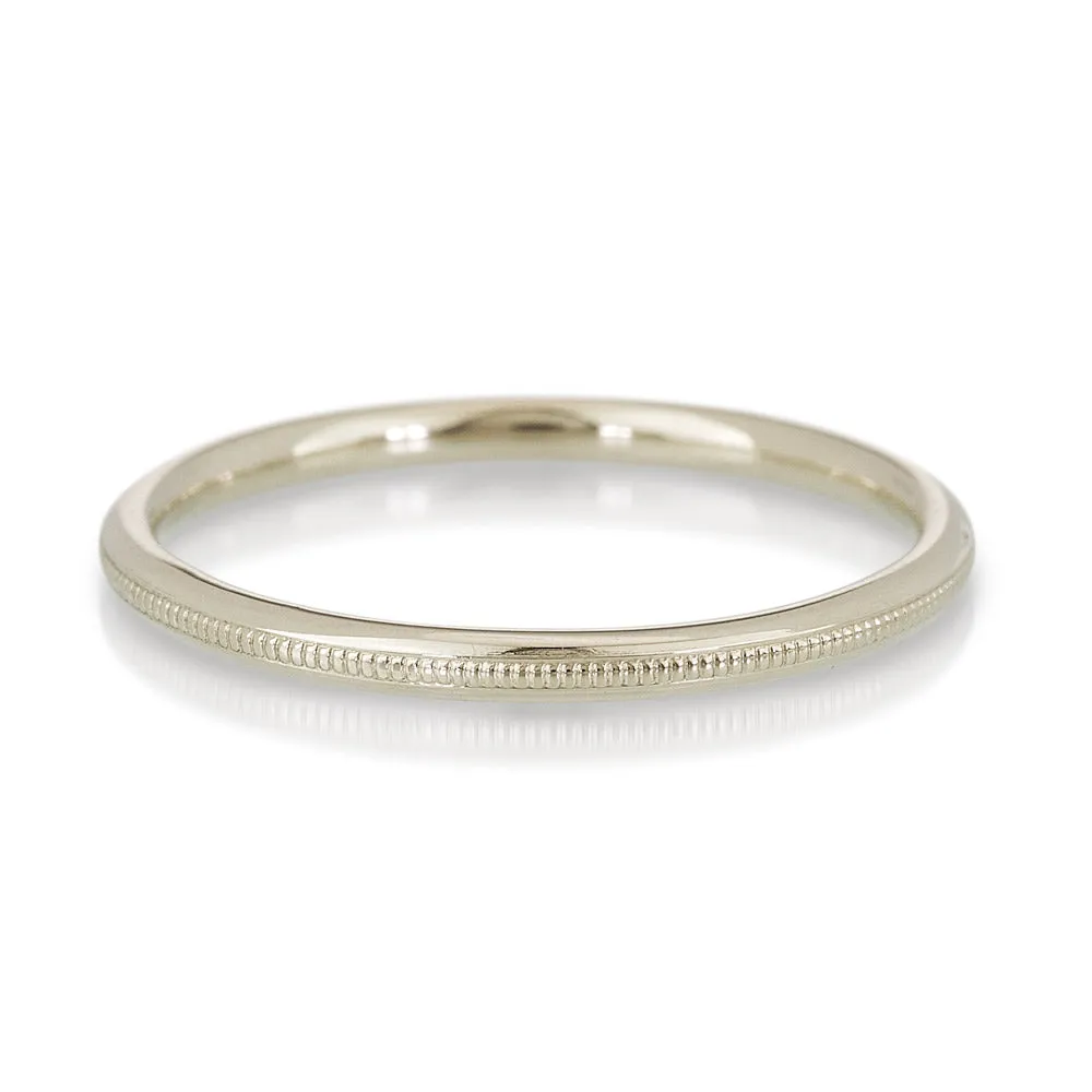 1.5mm Round Milgrain Band
