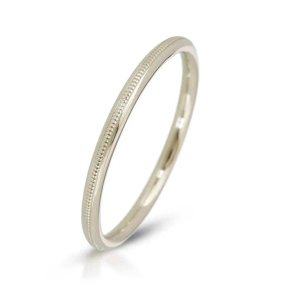 1.5mm Round Milgrain Band