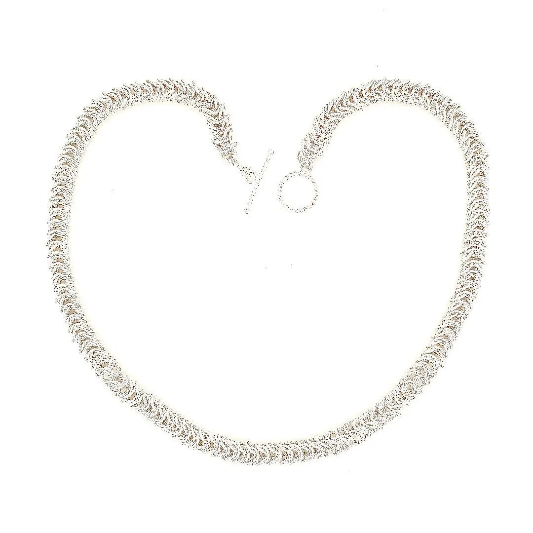 15" Handcrafted 925 Sterling Silver 6mm Bellezza Choker with Toggle Clasp