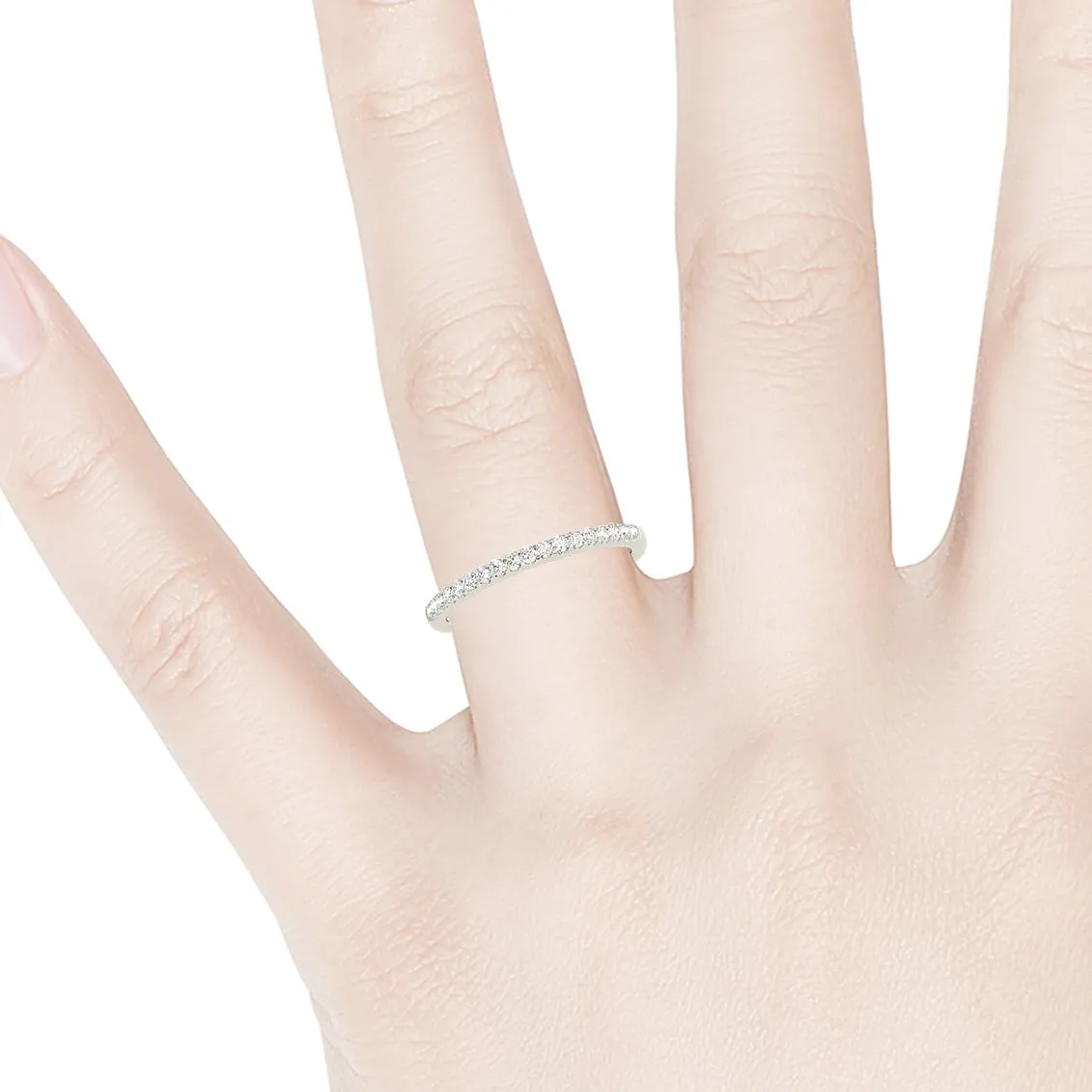 1.70 ctw. Round Diamond Wedding Band Pave Set Anniversary Ring