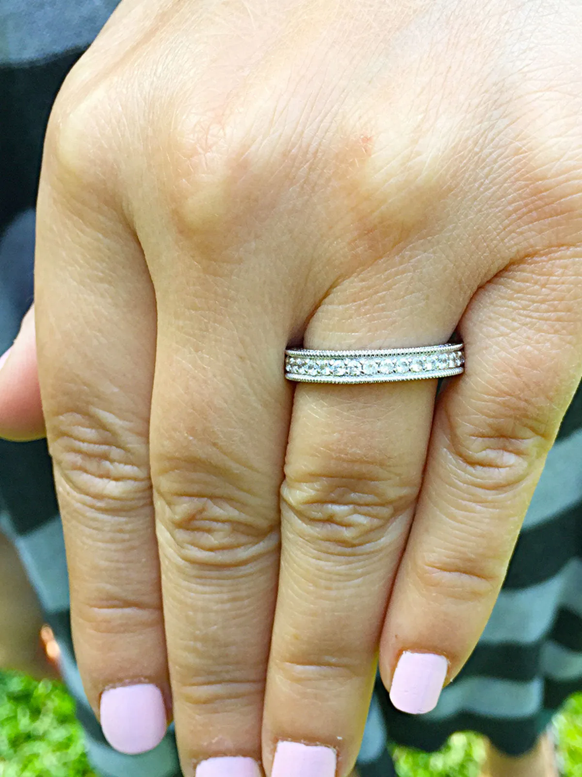 1.75 Carat Women's 14k Solid white gold Round cut eternity diamond band anniversary Wedding, Anniversary, Bridal Natural Diamonds Filigree