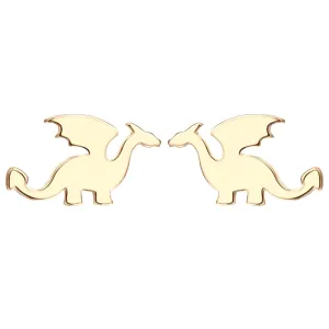 18K Gold-Plated Dragon Stud Earrings