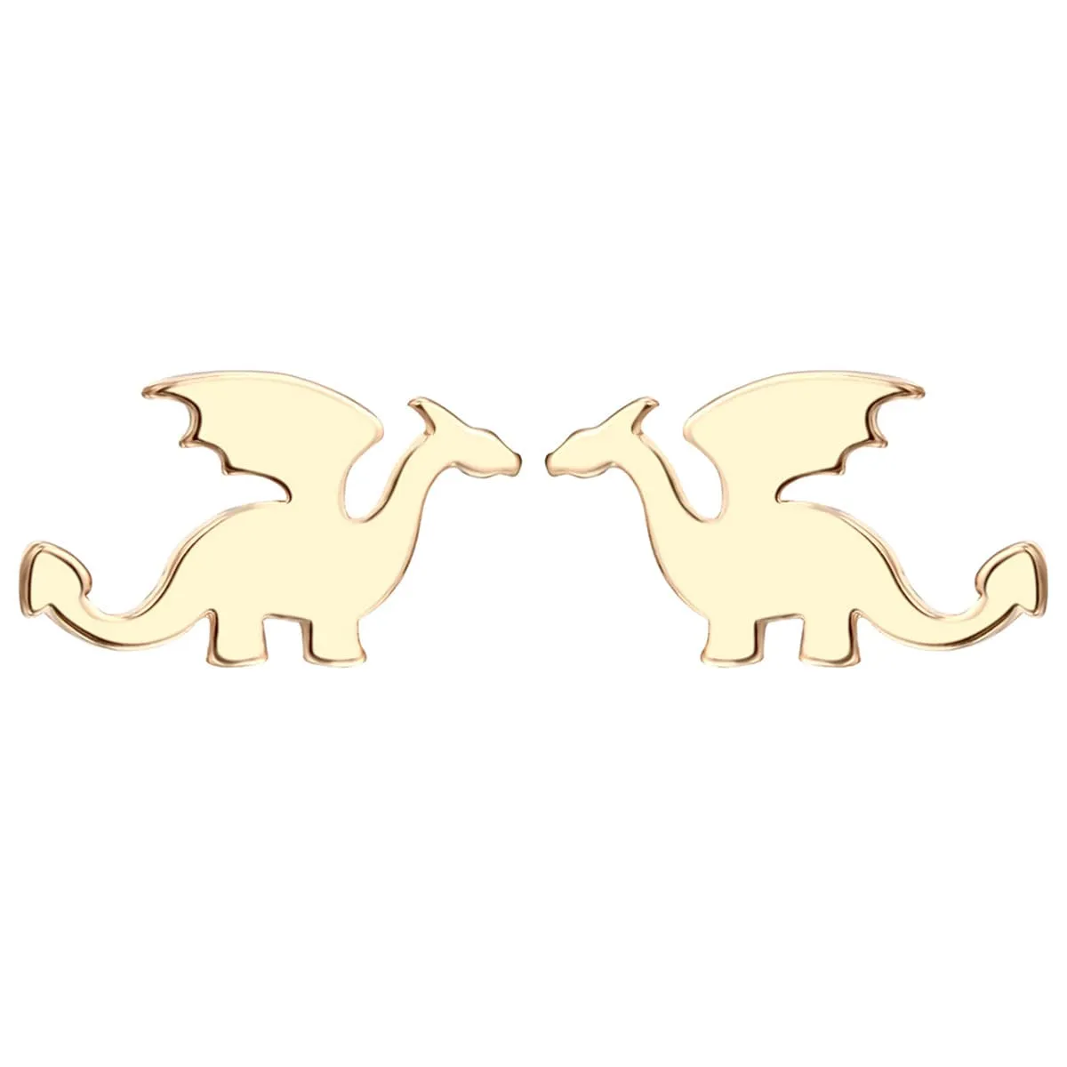 18K Gold-Plated Dragon Stud Earrings