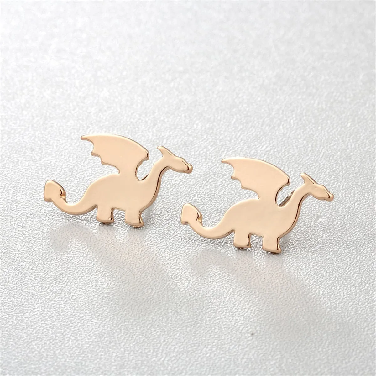 18K Gold-Plated Dragon Stud Earrings