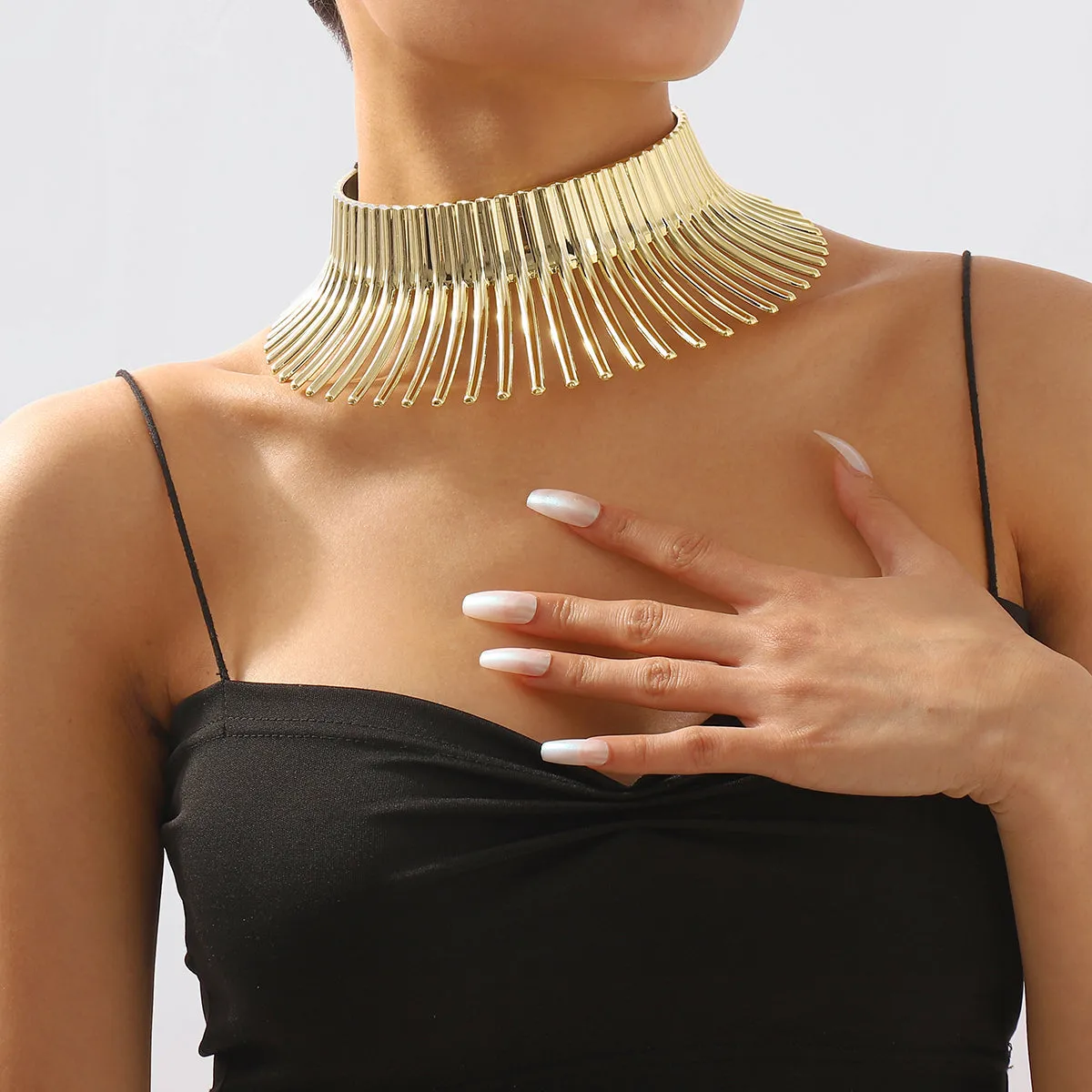 18K Gold-Plated Spike Choker