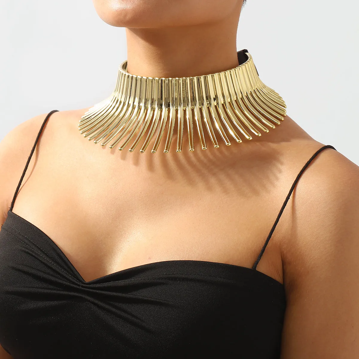18K Gold-Plated Spike Choker
