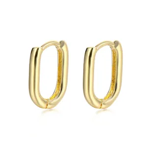 18K Gold-Plated U-Shape Huggie Earrings