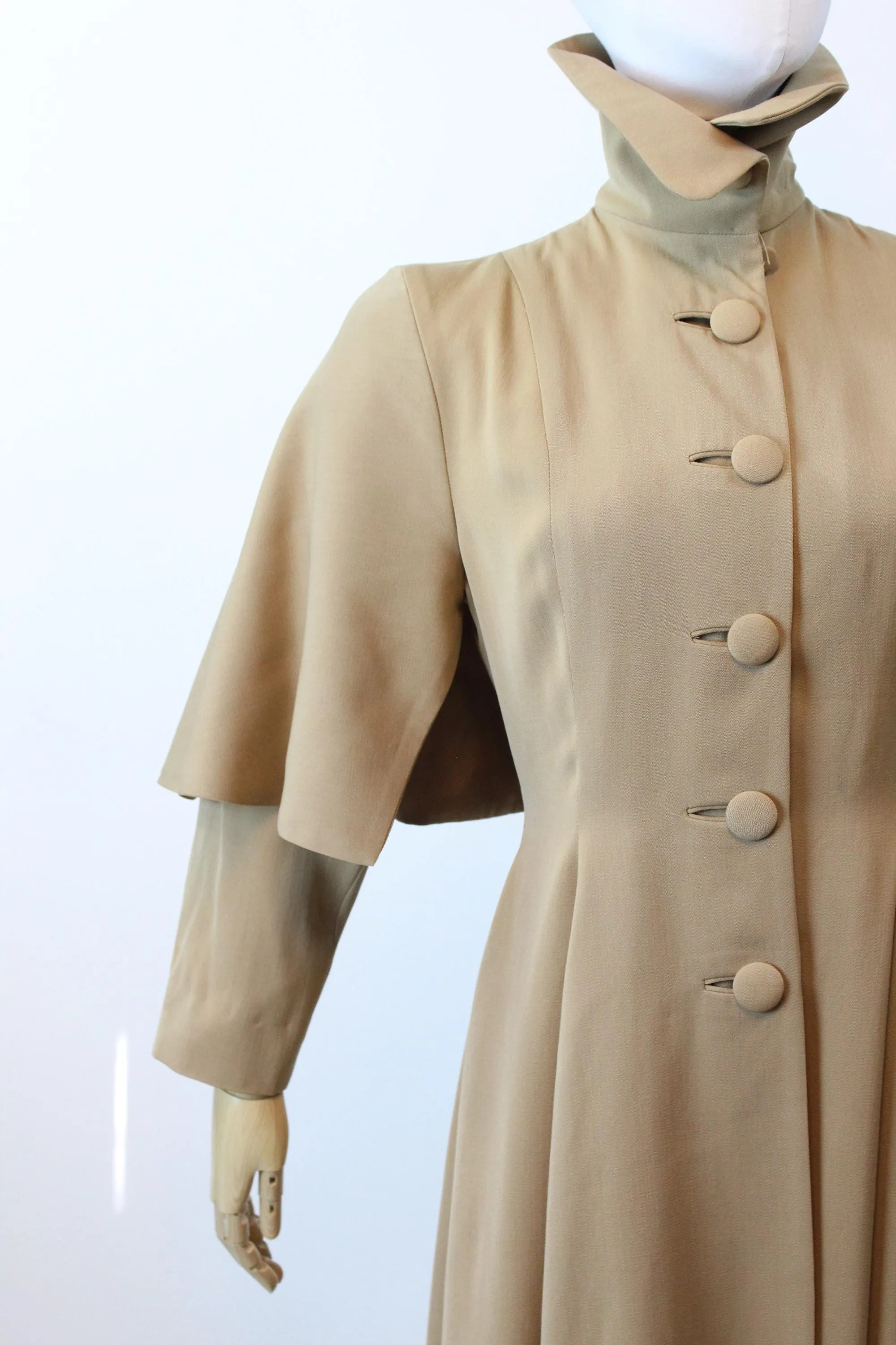 1940s 1948 documented LILLI ANN PRINCESS cape gabardine coat xs | new fall winter